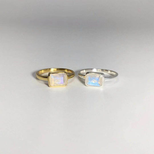 Rainbow Moonstone Ring-Rocks and Gems Canada