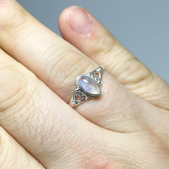 Rainbow Moonstone Ring-Rocks and Gems Canada