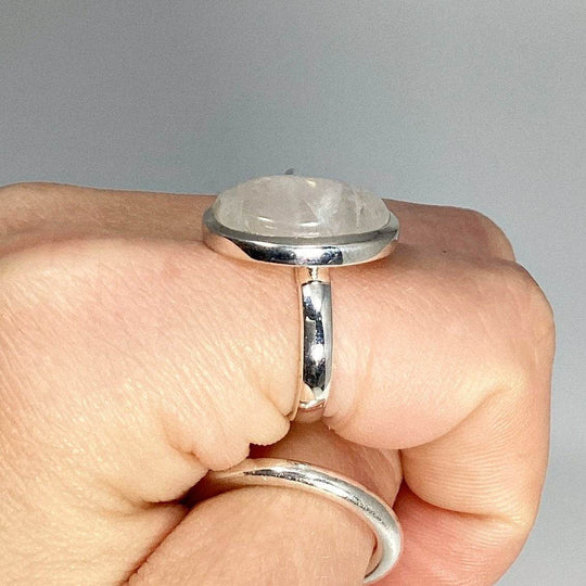 Rainbow Moonstone Ring - Size 6-Rocks and Gems Canada