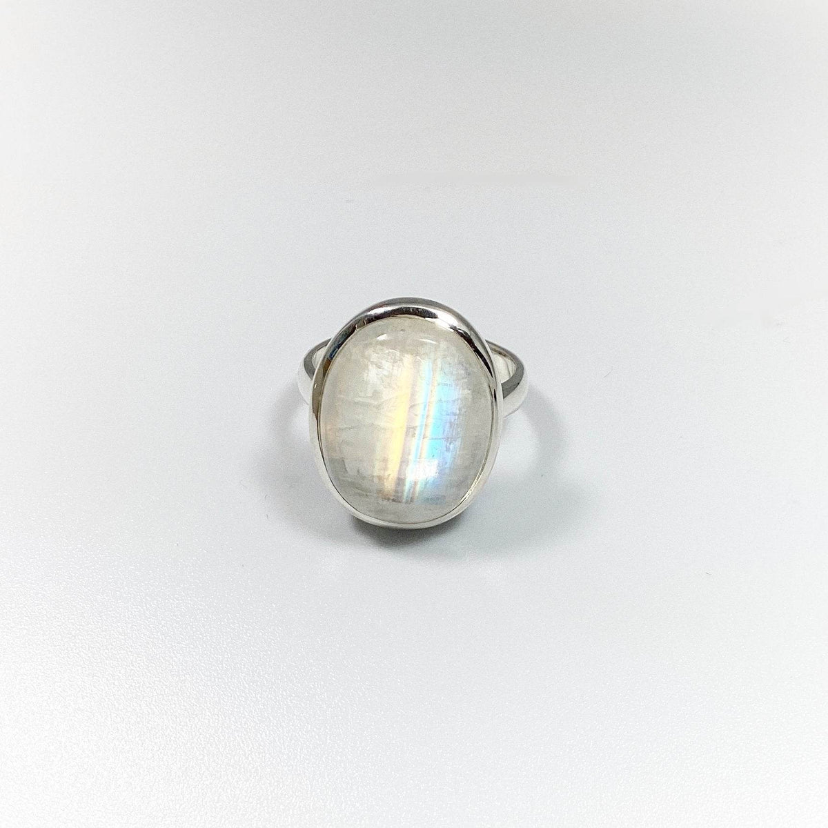 Rainbow Moonstone Ring - Size 6-Rocks and Gems Canada