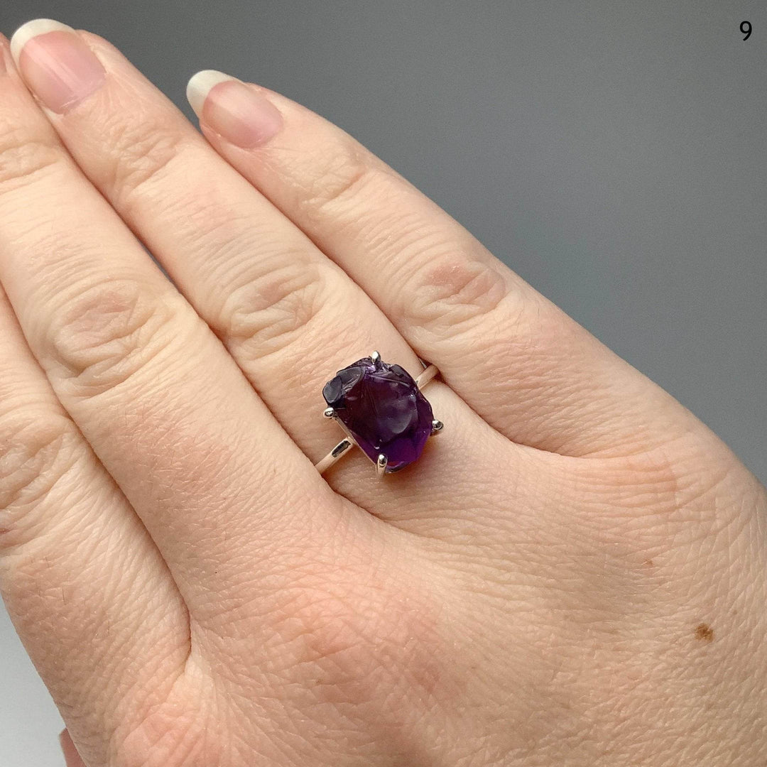 Raw Amethyst Ring-Rocks and Gems Canada