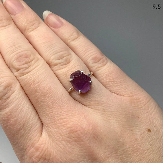 Raw Amethyst Ring-Rocks and Gems Canada