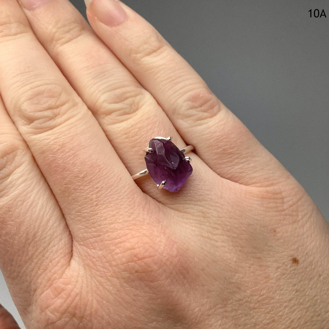Raw Amethyst Ring-Rocks and Gems Canada