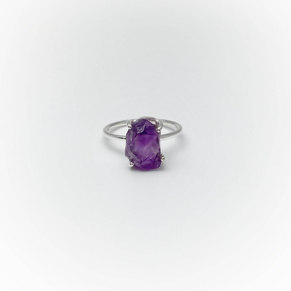 Raw Amethyst Ring-Rocks and Gems Canada