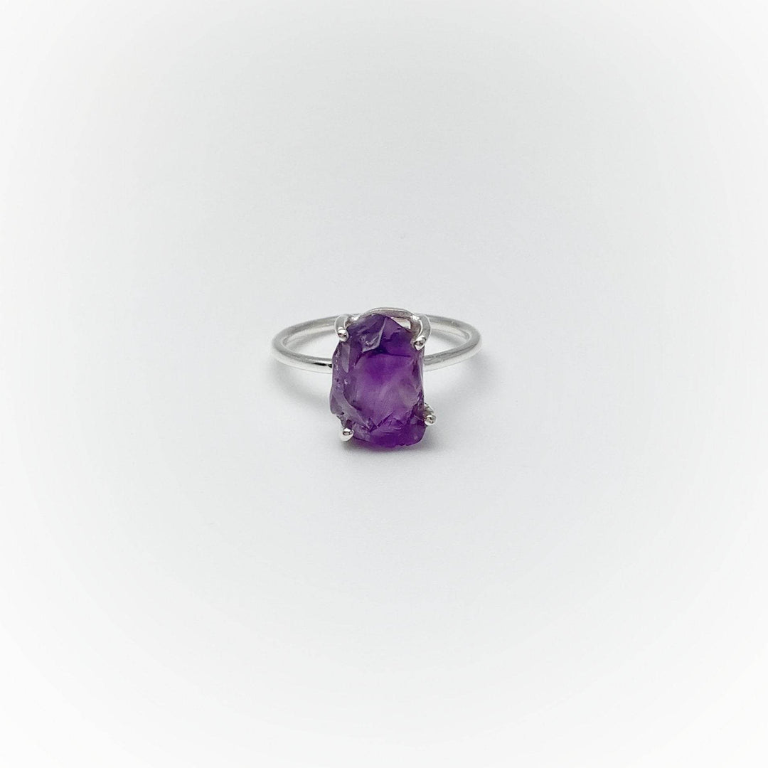 Raw Amethyst Ring-Rocks and Gems Canada