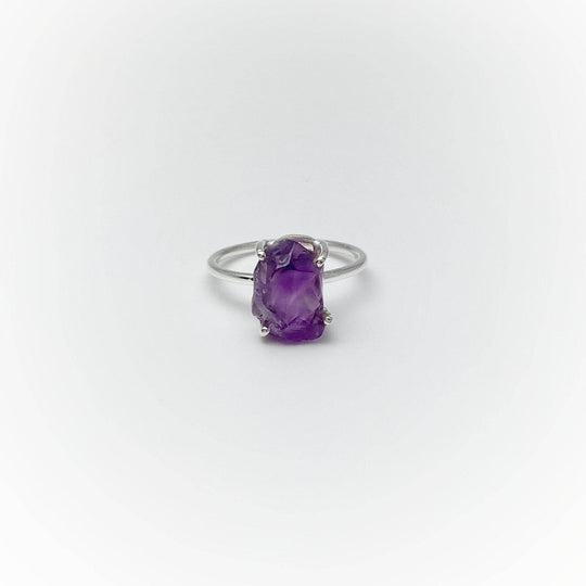 Raw Amethyst Ring-Rocks and Gems Canada