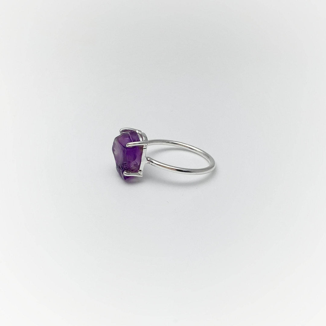 Raw Amethyst Ring-Rocks and Gems Canada