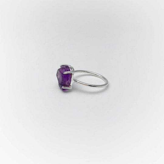 Raw Amethyst Ring-Rocks and Gems Canada