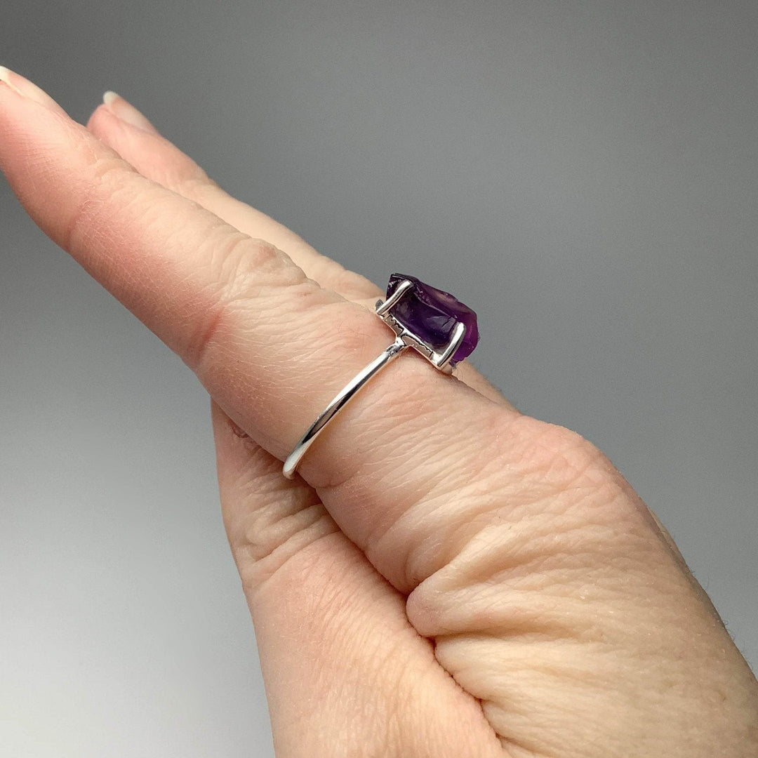 Raw Amethyst Ring-Rocks and Gems Canada