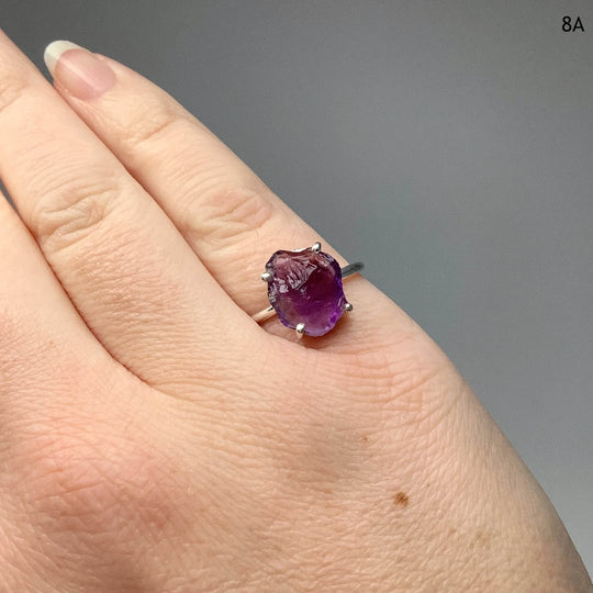 Raw Amethyst Ring-Rocks and Gems Canada