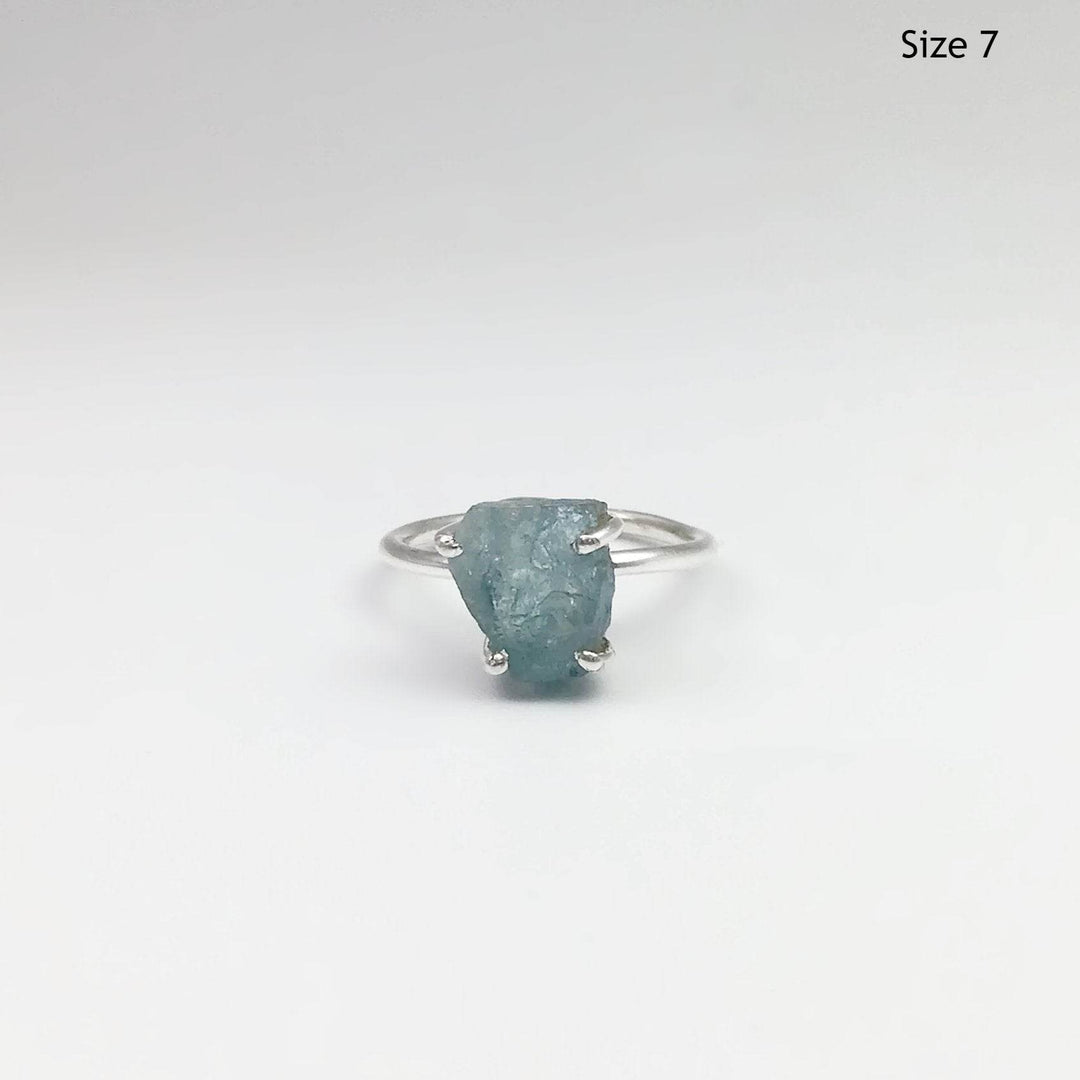 Raw Aquamarine Ring-Rocks and Gems Canada