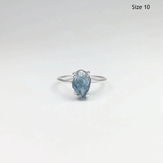 Raw Aquamarine Ring-Rocks and Gems Canada