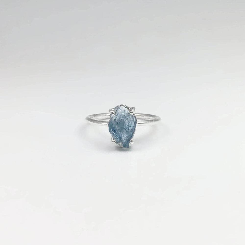 Raw Aquamarine Ring-Rocks and Gems Canada