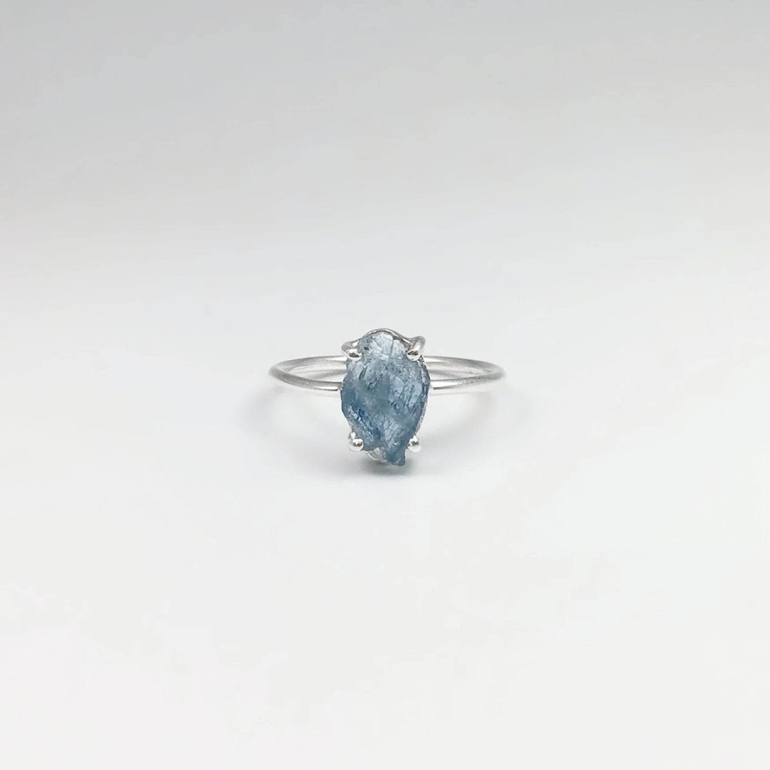 Raw Aquamarine Ring-Rocks and Gems Canada