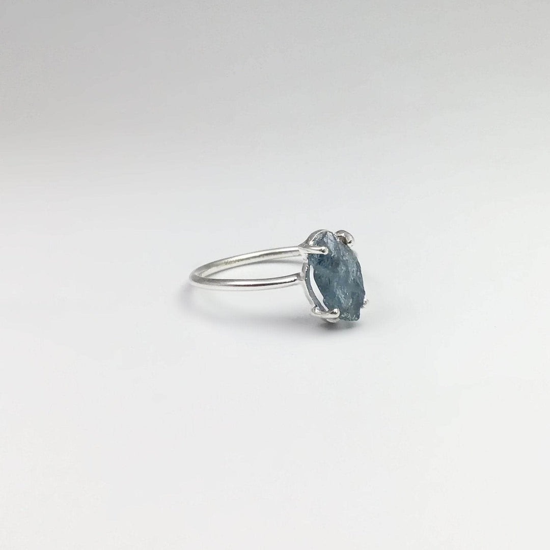 Raw Aquamarine Ring-Rocks and Gems Canada