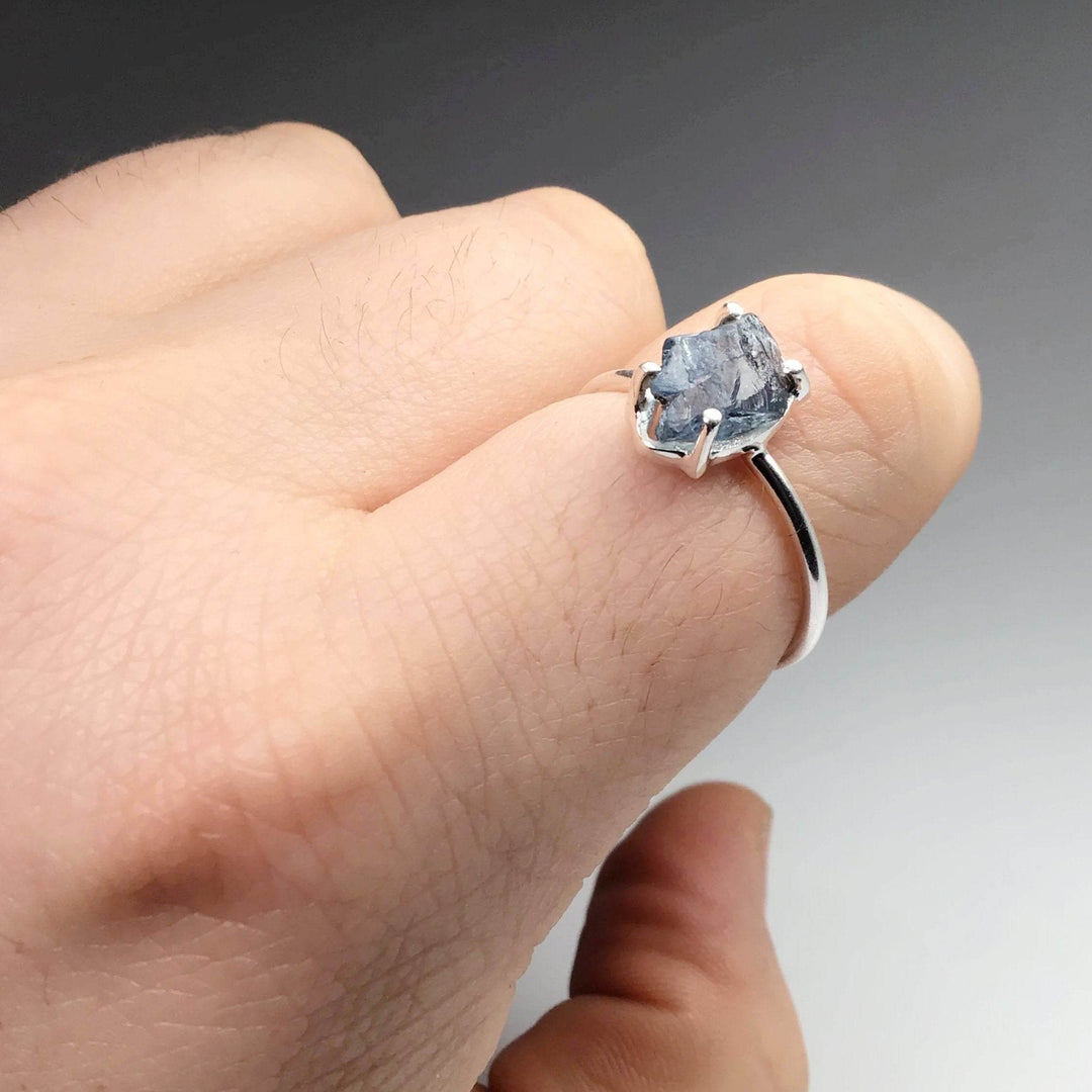 Raw Aquamarine Ring-Rocks and Gems Canada