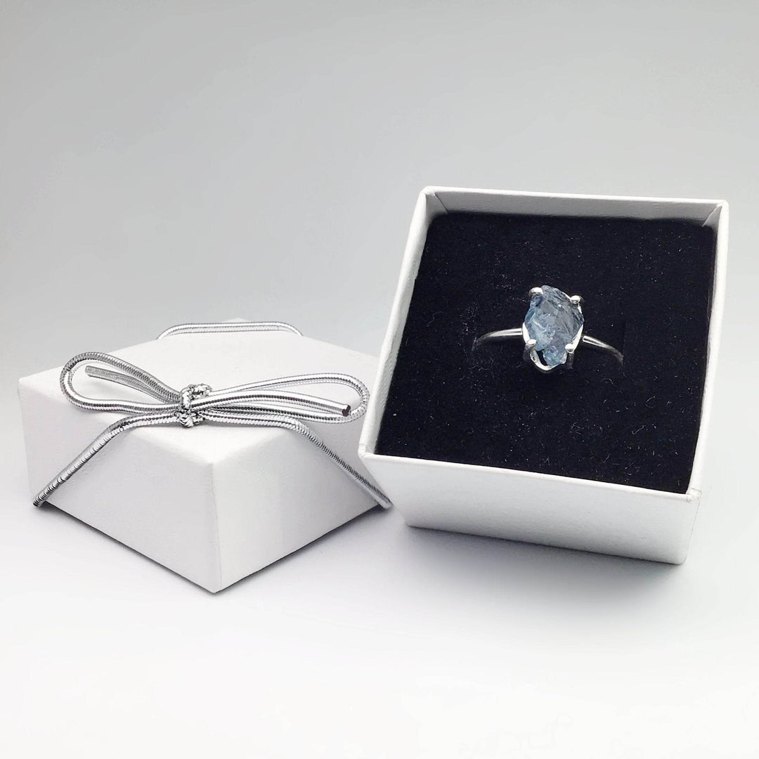 Raw Aquamarine Ring-Rocks and Gems Canada