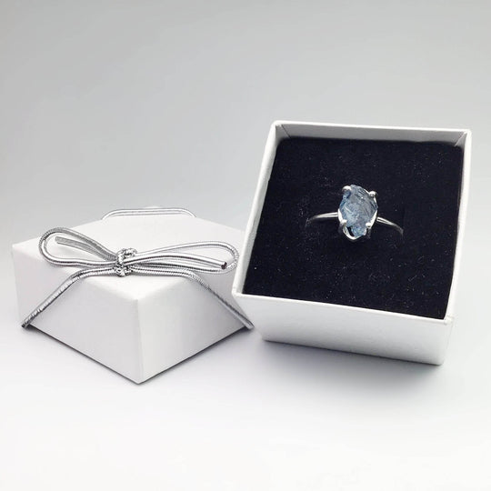 Raw Aquamarine Ring-Rocks and Gems Canada