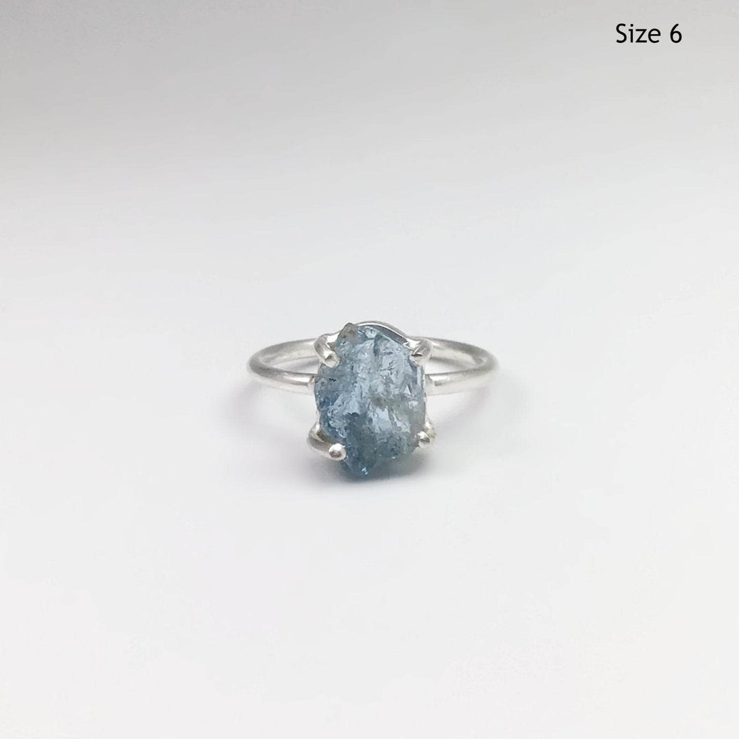 Raw Aquamarine Ring-Rocks and Gems Canada