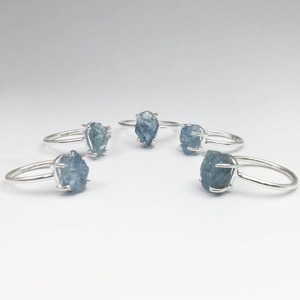 Raw Aquamarine Ring-Rocks and Gems Canada