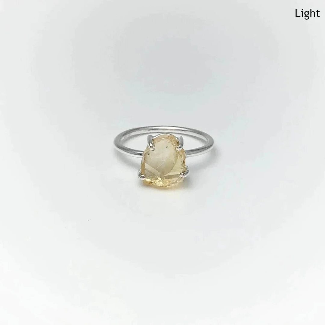 Raw Citrine Ring-Rocks and Gems Canada