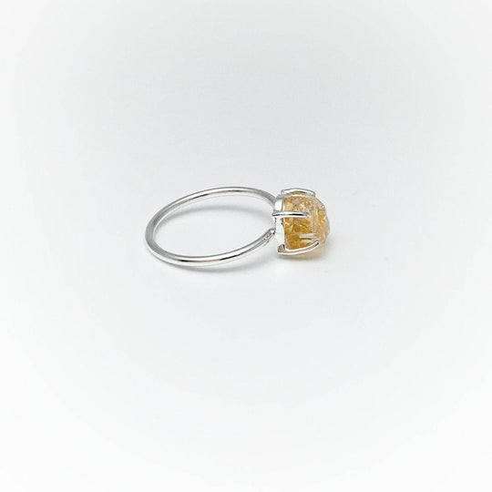 Raw Citrine Ring-Rocks and Gems Canada
