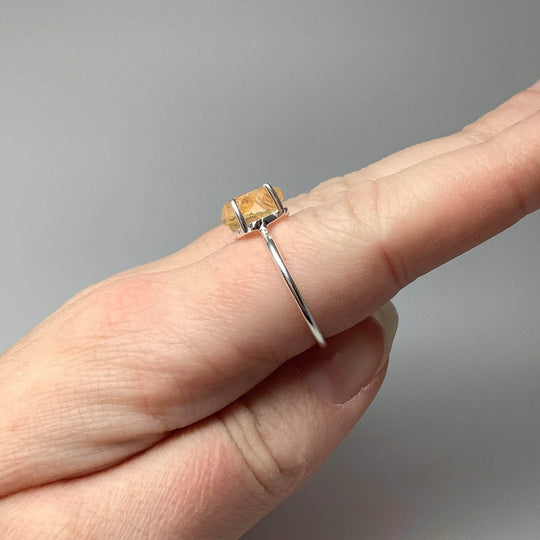 Raw Citrine Ring-Rocks and Gems Canada