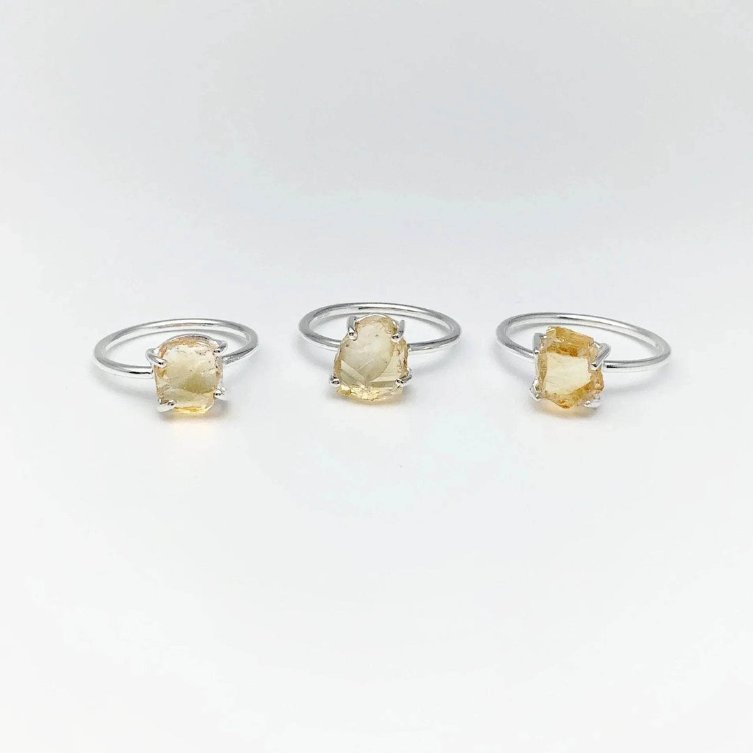 Raw Citrine Ring-Rocks and Gems Canada