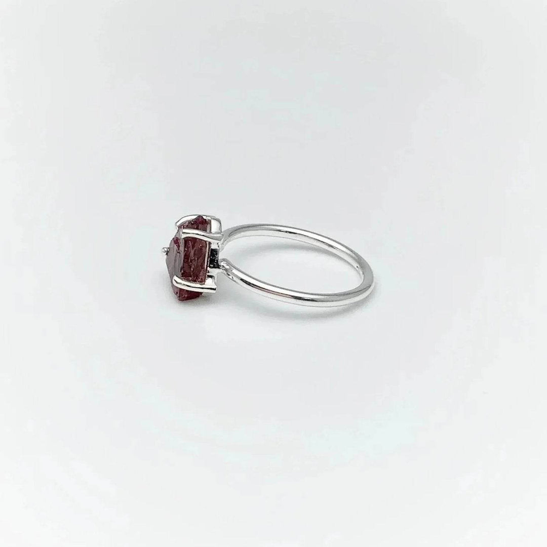 Raw Garnet Ring-Rocks and Gems Canada