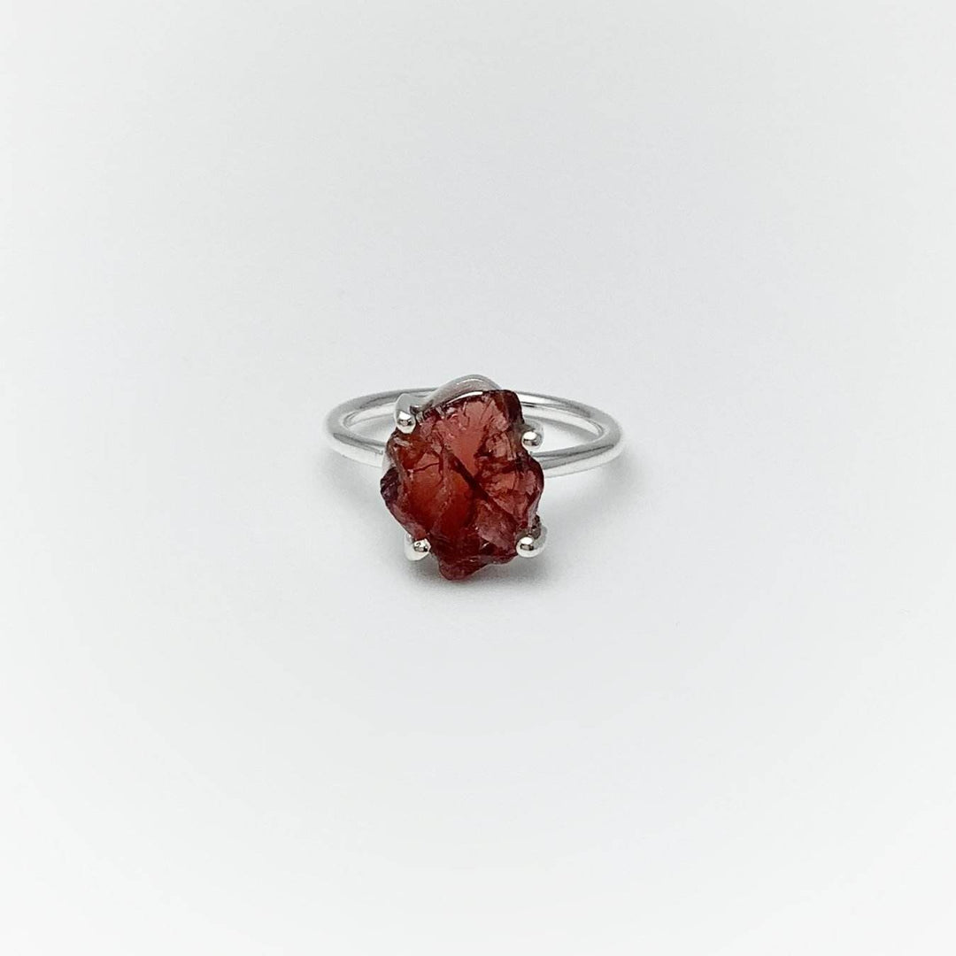 Raw Garnet Ring-Rocks and Gems Canada