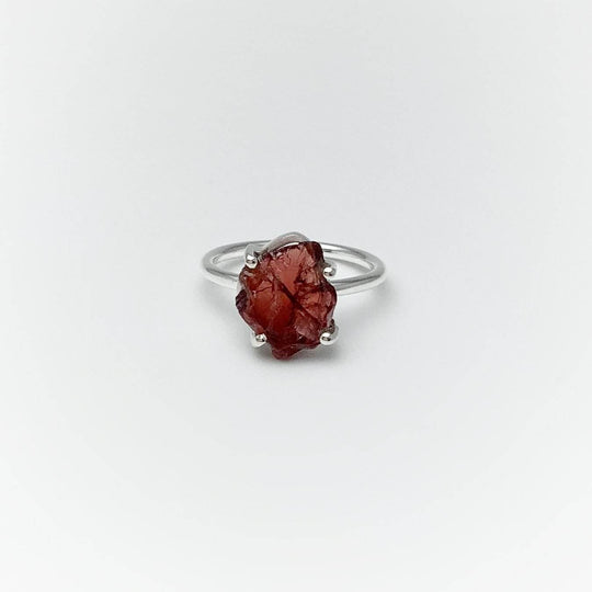 Raw Garnet Ring-Rocks and Gems Canada