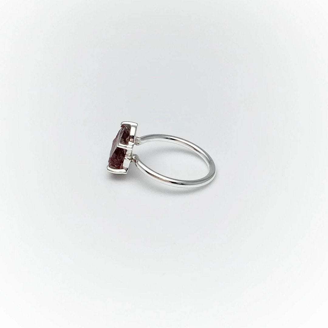 Raw Garnet Ring-Rocks and Gems Canada