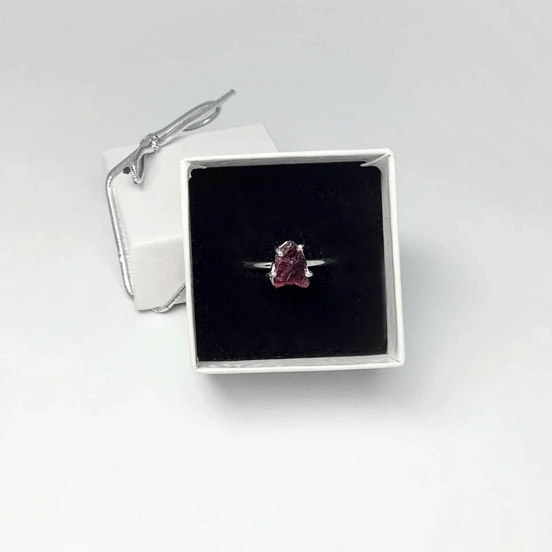Raw Garnet Ring-Rocks and Gems Canada