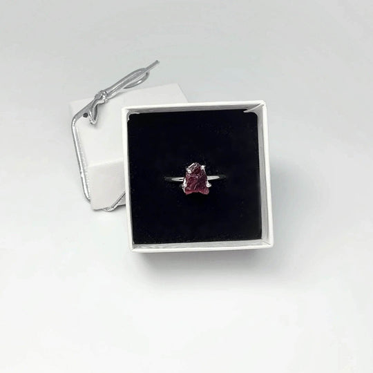 Raw Garnet Ring-Rocks and Gems Canada