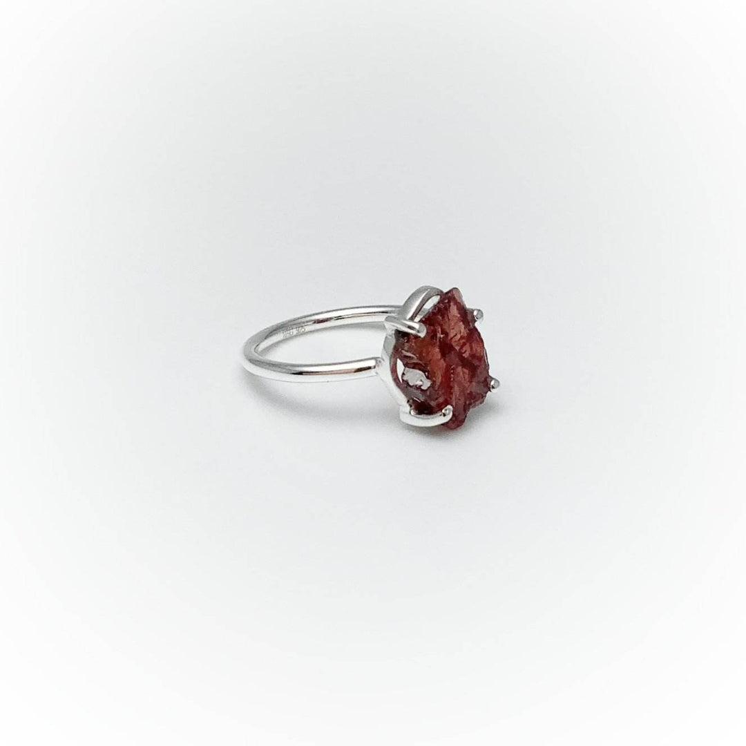 Raw Garnet Ring-Rocks and Gems Canada