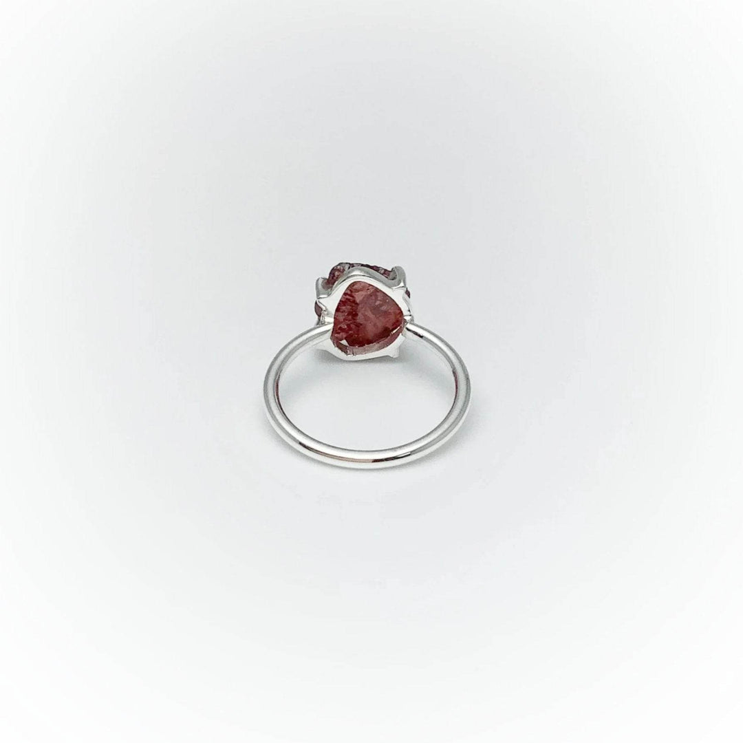 Raw Garnet Ring-Rocks and Gems Canada