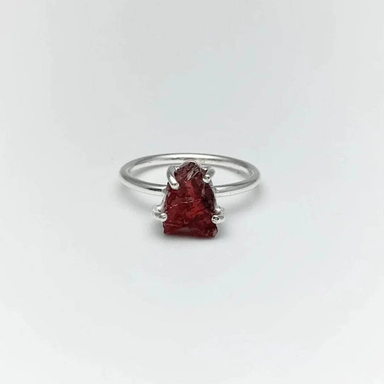 Raw Garnet Ring-Rocks and Gems Canada