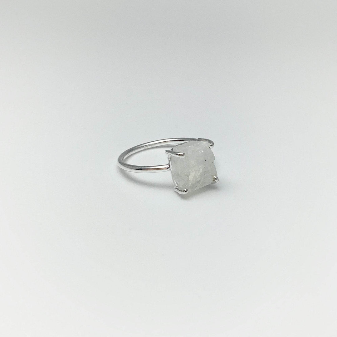 Raw Rainbow Moonstone Ring-Rocks and Gems Canada