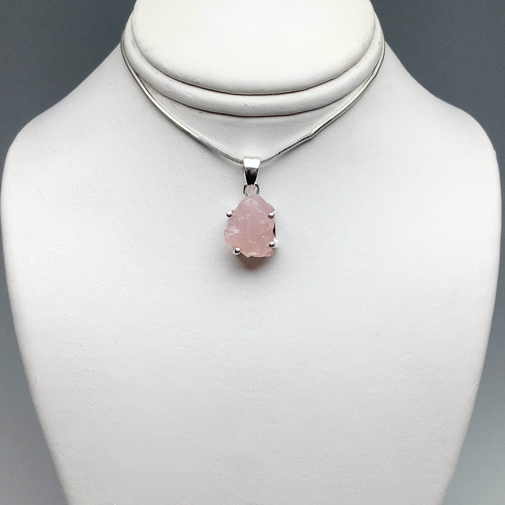 Raw Rose Quartz Pendant-Rocks and Gems Canada