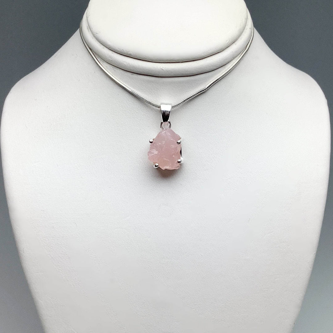 Raw Rose Quartz Pendant-Rocks and Gems Canada
