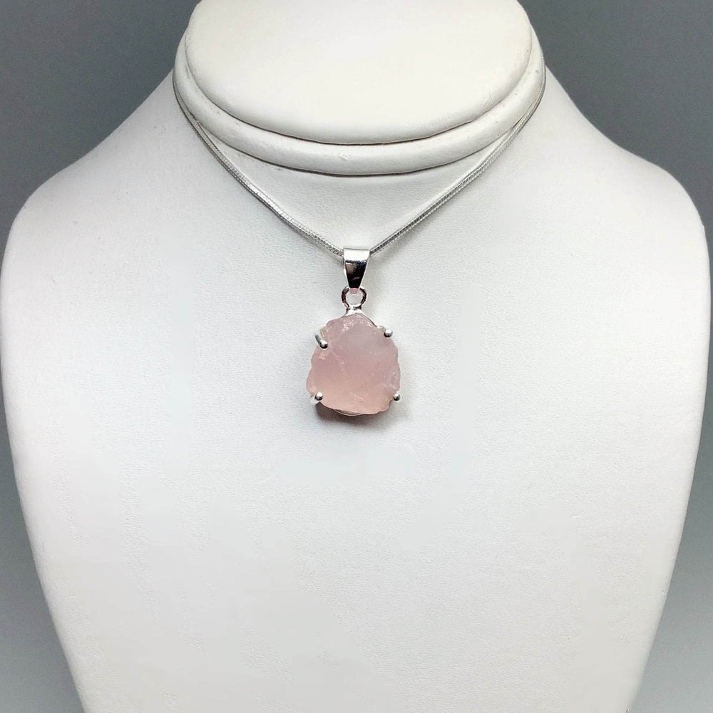 Raw Rose Quartz Pendant-Rocks and Gems Canada