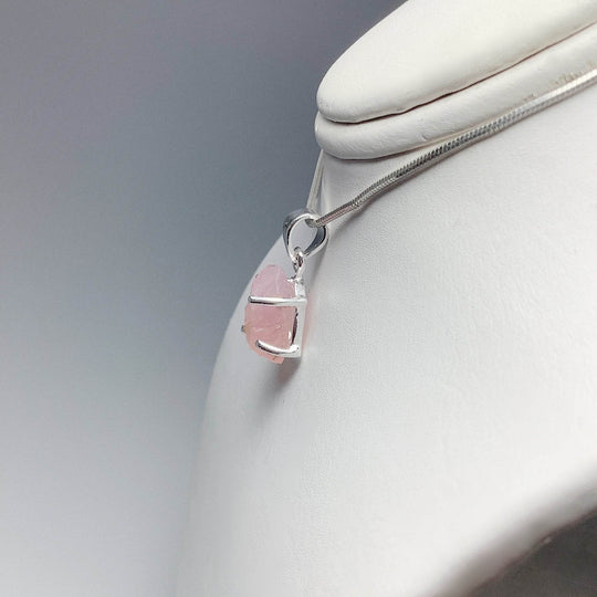 Raw Rose Quartz Pendant-Rocks and Gems Canada