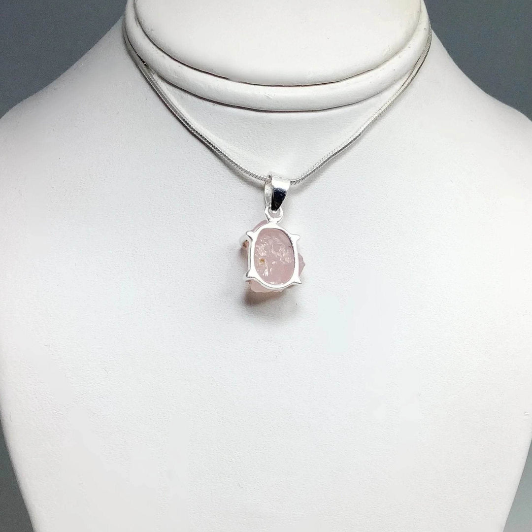 Raw Rose Quartz Pendant-Rocks and Gems Canada