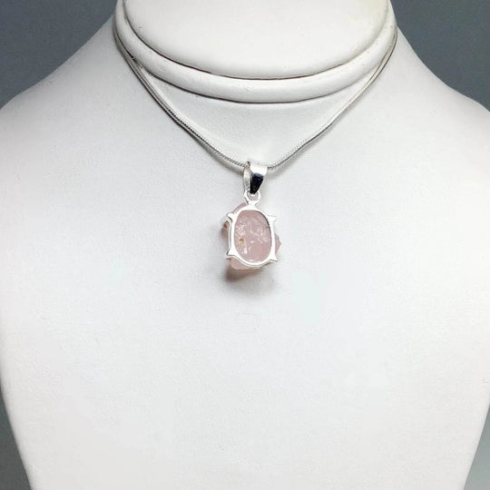 Raw Rose Quartz Pendant-Rocks and Gems Canada