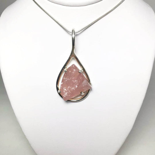 Raw Rose Quartz Pendant-Rocks and Gems Canada