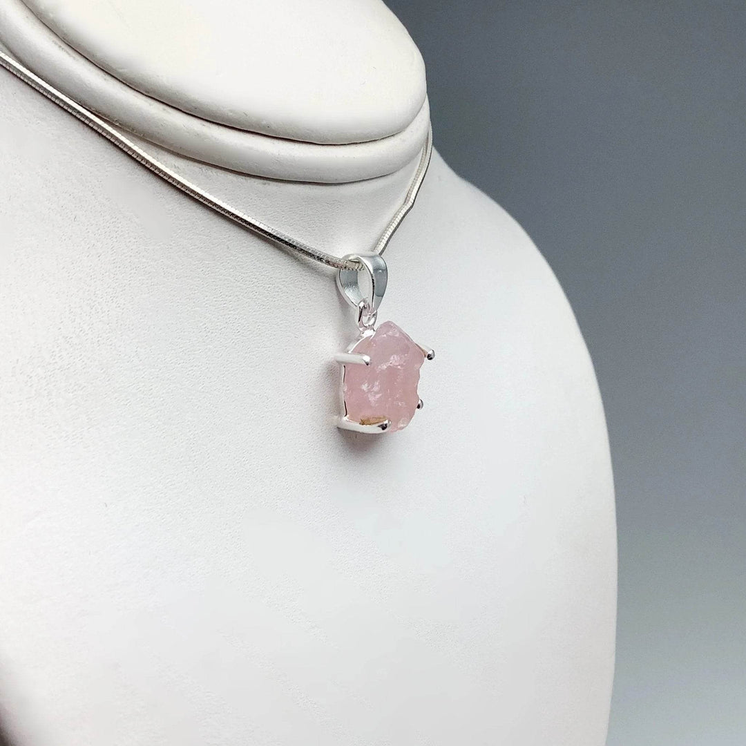 Raw Rose Quartz Pendant-Rocks and Gems Canada