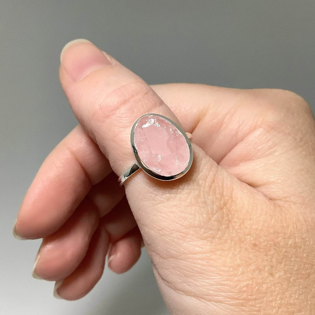 Raw Rose Quartz Ring-Rocks and Gems Canada