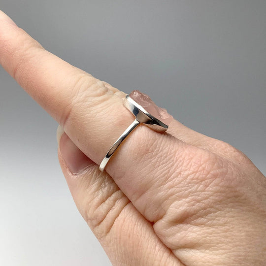 Raw Rose Quartz Ring-Rocks and Gems Canada