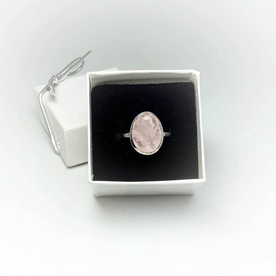 Raw Rose Quartz Ring-Rocks and Gems Canada