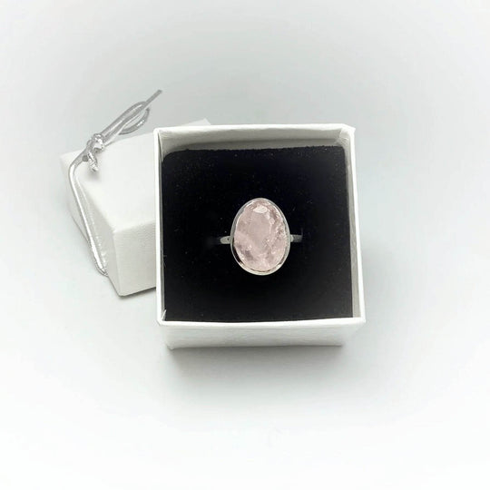 Raw Rose Quartz Ring-Rocks and Gems Canada